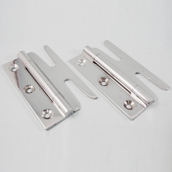 THD189/CP • 075mm • Polished Chrome [12.5kg] • Unwashered Brass Simplex Slotted Hinges